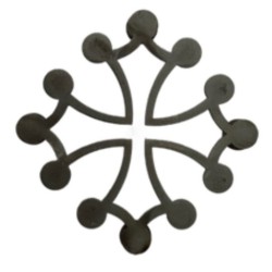 Dessous de plat : Croix Occitane (10 x 10 cm)