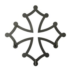 Porte-Clefs Mural : Croix Occitane (30 x 30 cm)